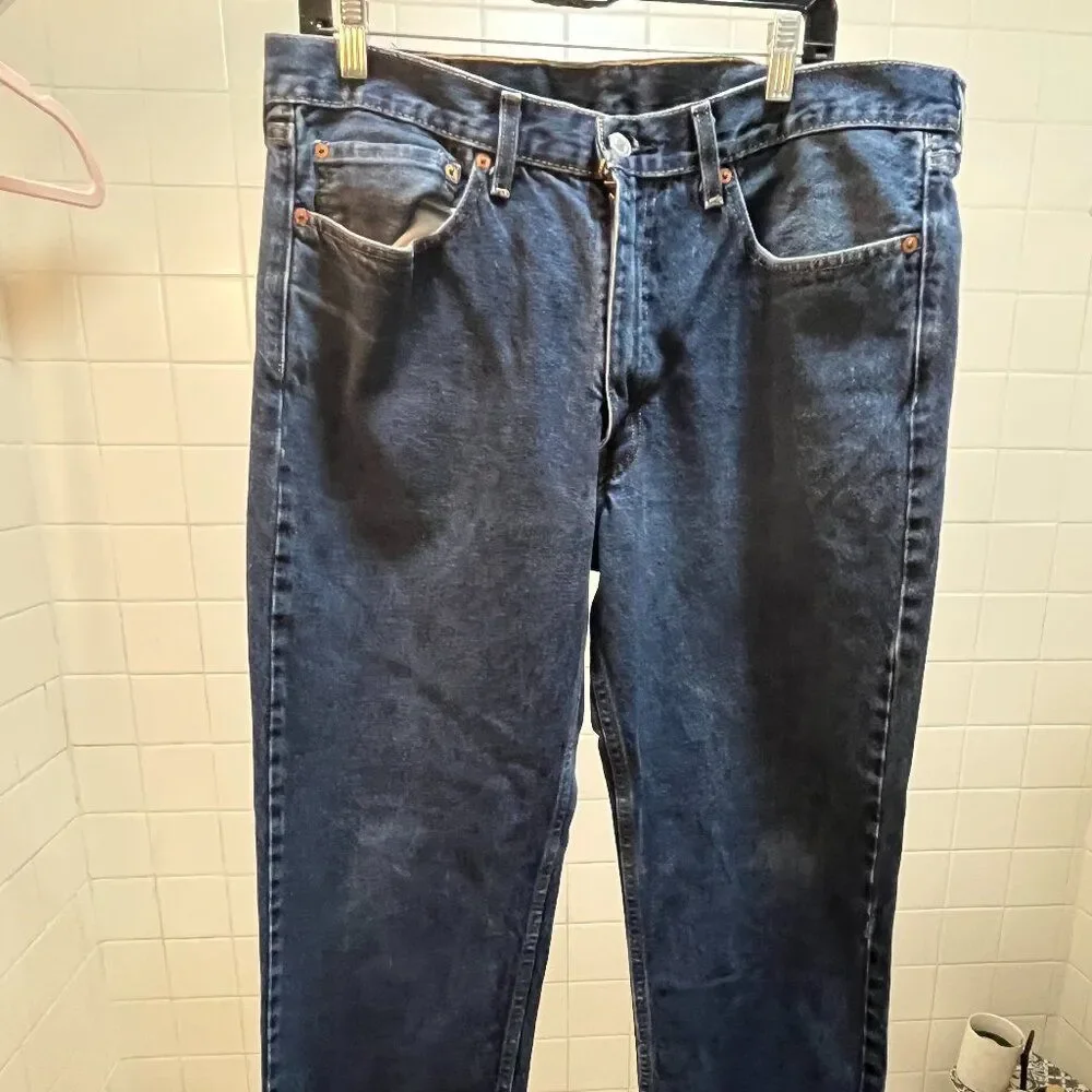 Levi's Jeans Blue 550 36/29 Black 501 Button Fly 36/32 Excellent Condition